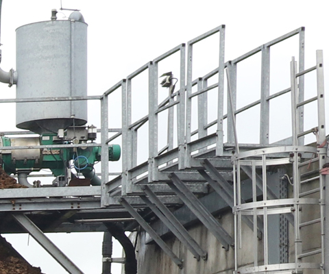 Biogasanlage - Geländer und Balkone aus Edelstahl